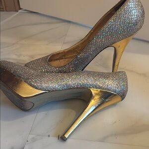 Elegant Silver and Gold Women's Heels